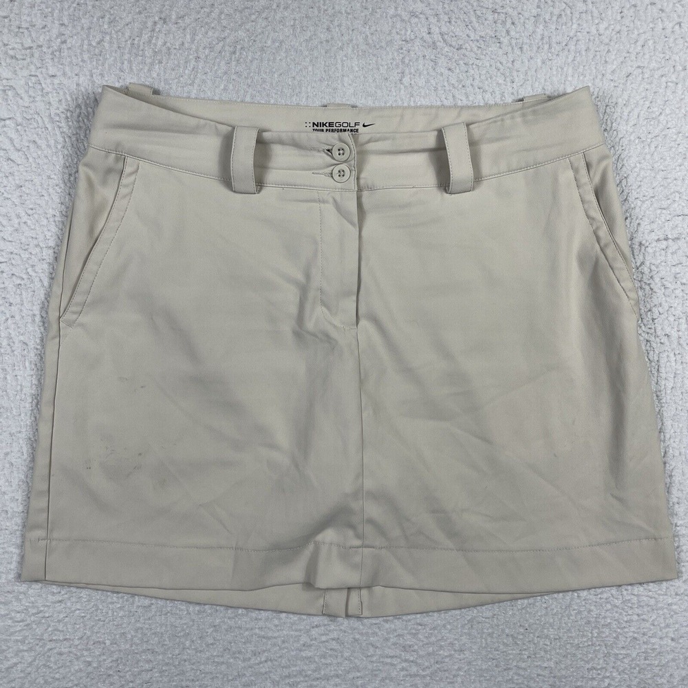 Nike Skort Womens 8 Medium Beige Golf Performance Tennis Hiking Activewear